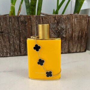 Gold & Black Clover Motif Stainless Steel Bracelet – Adjustable 9.25” Gift Ready